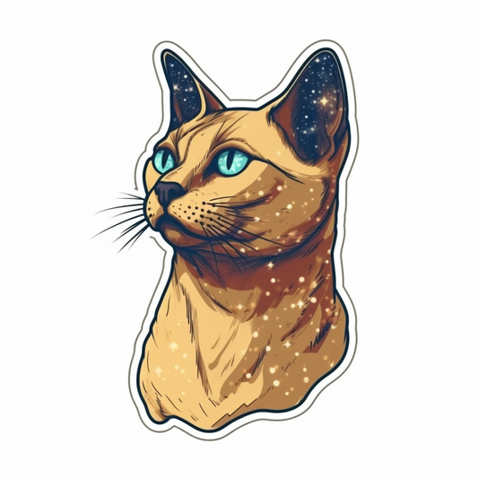 Burmese Cat Vinyl Decal Sticker for Car, Laptop, Tumbler and more # F010774