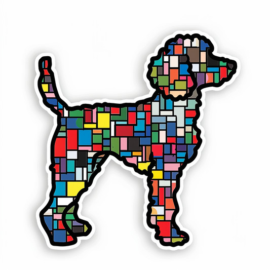 Poodle Dog cyber punk Vinyl Decal Sticker for Car, Laptop, Tumbler and more # F012613