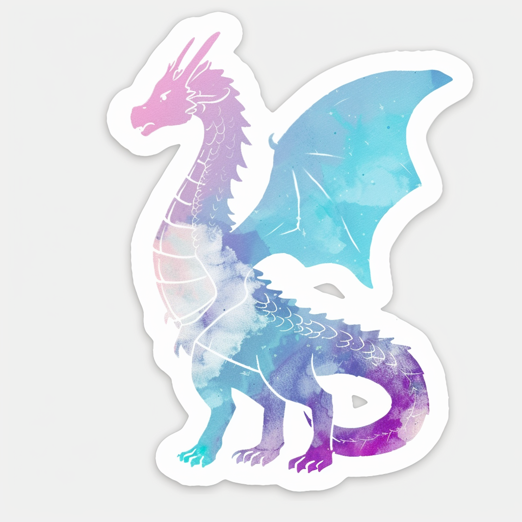 Sticker of a Dragon majestic Expressive surreal Vinyl Decal Sticker for Car, Laptop, Tumbler and more # F019156