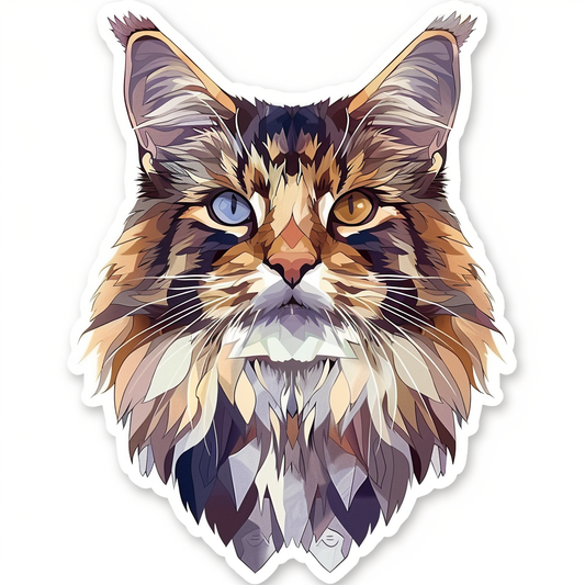 Maine Coon cat Vinyl Decal Sticker for Car, Laptop, Tumbler and more # F07853