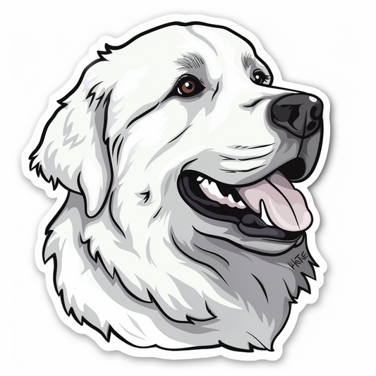 Sticker of Great Pyrenees dog  Vinyl Decal Sticker for Car, Laptop, Tumbler and more # F023614