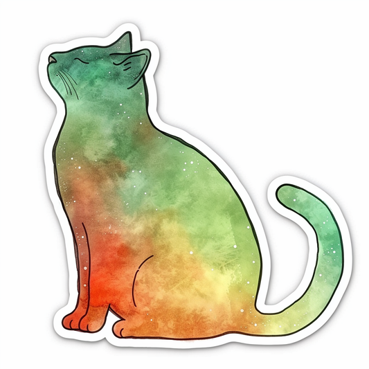 American Shorthair Cat majestic Expressive surreal Vinyl Decal Sticker for Car, Laptop, Tumbler and more # F018691