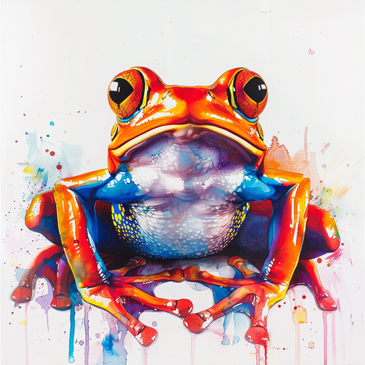 Sticker of a Frog majestic Expressive surreal Vinyl Decal Sticker for Car, Laptop, Tumbler and more # F016691