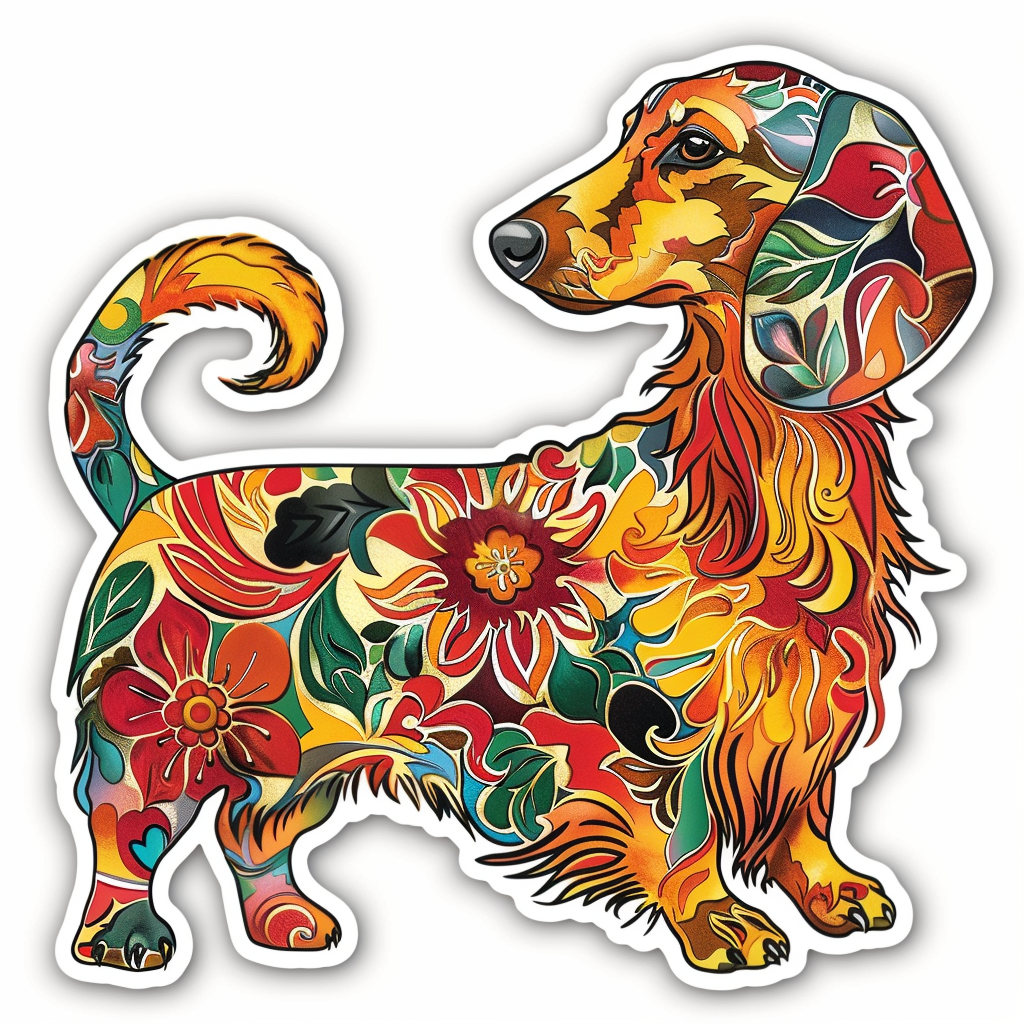Dachshund Dog Heartcore Vinyl Decal Sticker for Car, Laptop, Tumbler and more # F012809