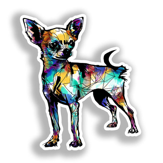 Chihuahua Dog Vinyl Decal Sticker for Car, Laptop, Tumbler and more # A017923-4" x 4"