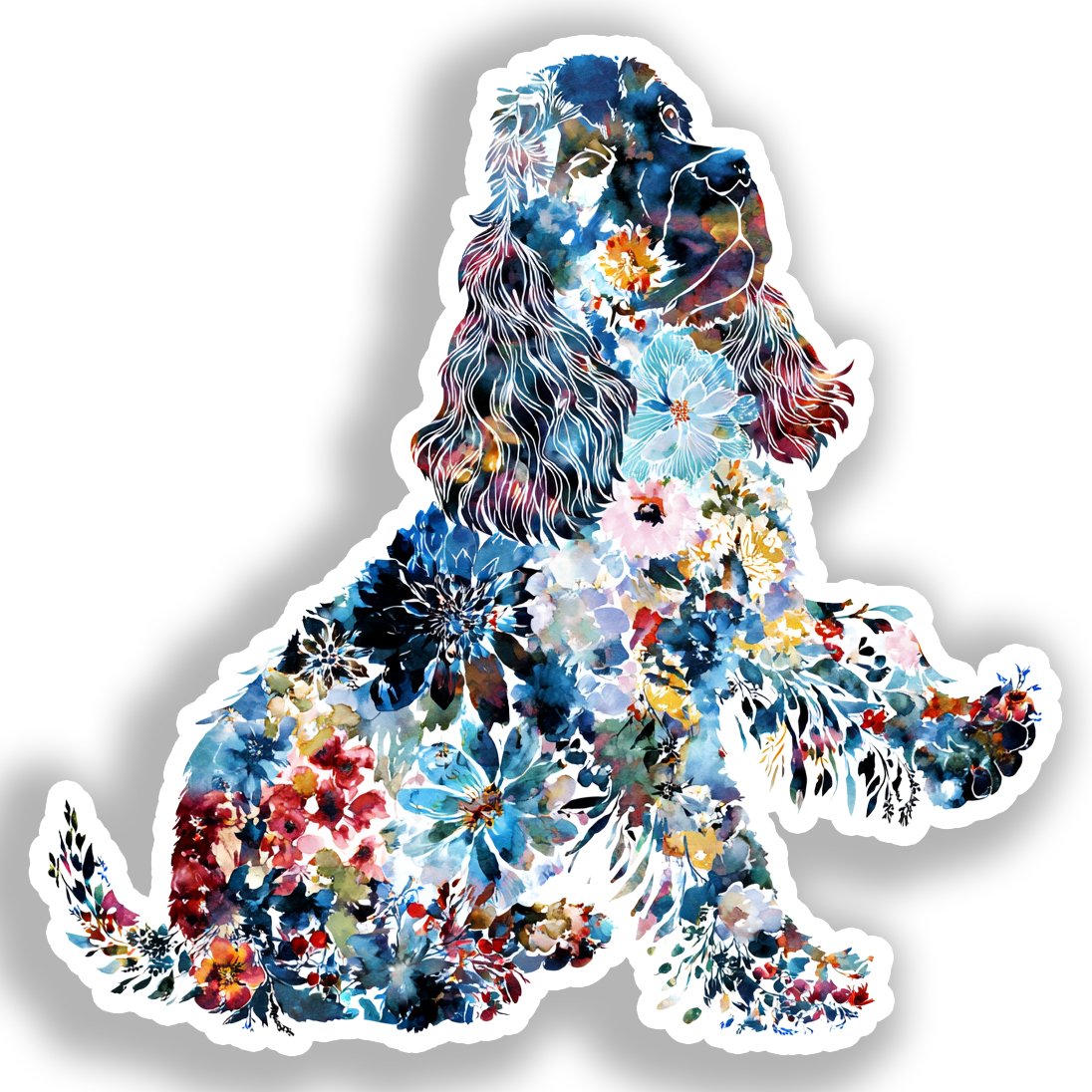 Cocker Spaniel Dog Vinyl Decal Sticker for Car, Laptop, Tumbler and more # A018771-4" x 4"