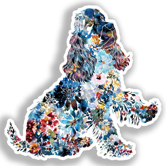 Cocker Spaniel Dog Vinyl Decal Sticker for Car, Laptop, Tumbler and more # A018771-4" x 4"