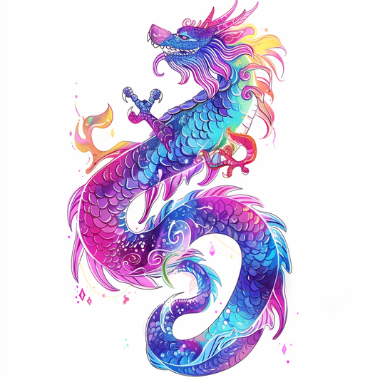 Sticker of a Dragon majestic Expressive surreal Vinyl Decal Sticker for Car, Laptop, Tumbler and more # F019147