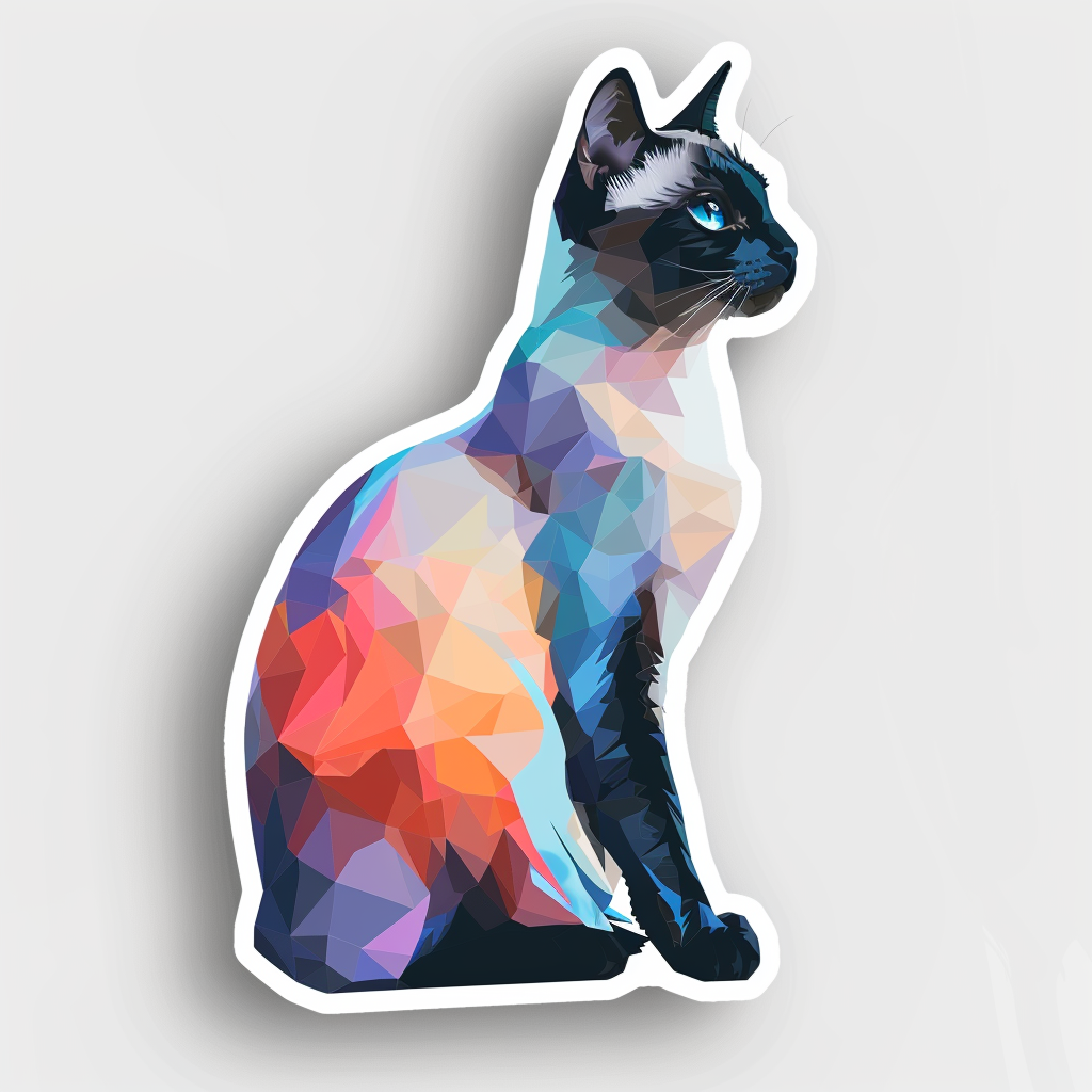 Siamese cat Vinyl Decal Sticker for Car, Laptop, Tumbler and more # F07833