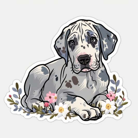 Great Dane Dog Expressive surreal Vinyl Decal Sticker for Car, Laptop, Tumbler and more # F022874