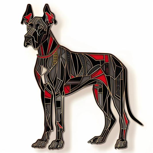 Great Dane Dog cyber punk majestic Expressive surreal Vinyl Decal Sticker for Car, Laptop, Tumbler and more # F017907