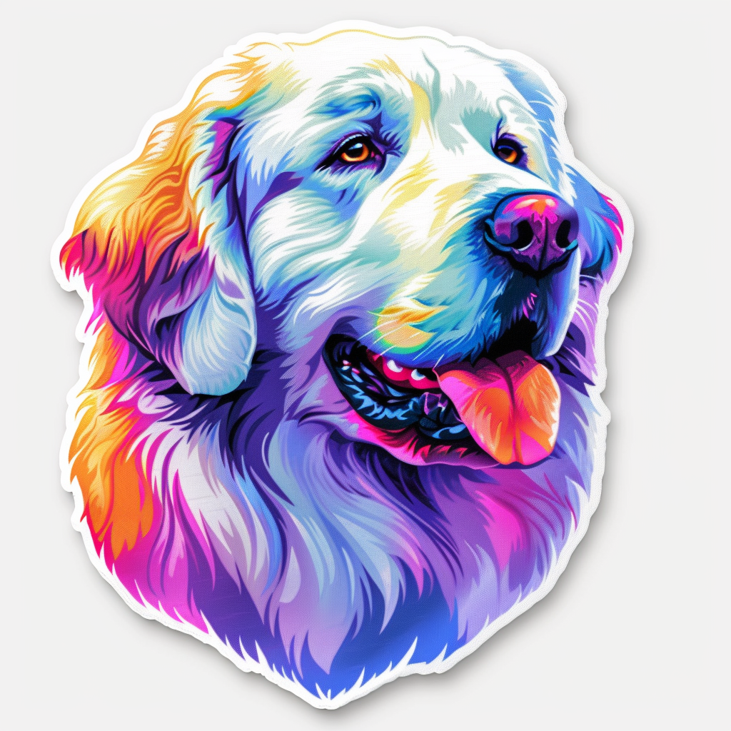 Sticker of Great Pyrenees dog  Vinyl Decal Sticker for Car, Laptop, Tumbler and more # F023597