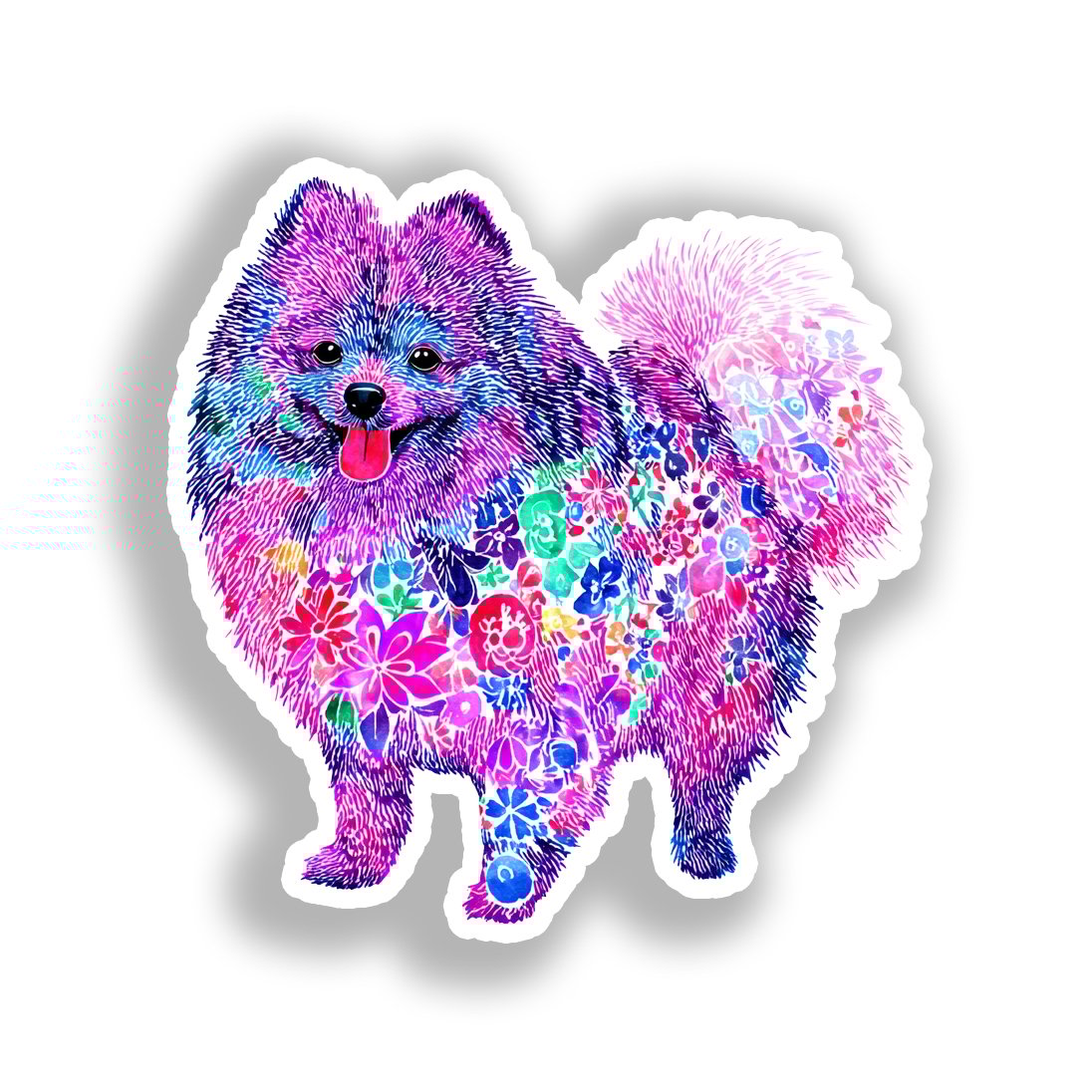 Pomeranian Dog Vinyl Decal Sticker for Car, Laptop, Tumbler and more # A017412-4" x 4"