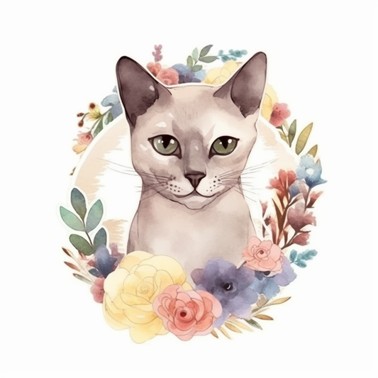 Burmese Cat Vinyl Decal Sticker for Car, Laptop, Tumbler and more # F010752