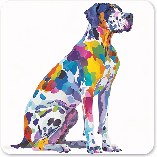 Adorable Great Dane Dog Expressive surreal Vinyl Decal Sticker for Car, Laptop, Tumbler and more # F017761