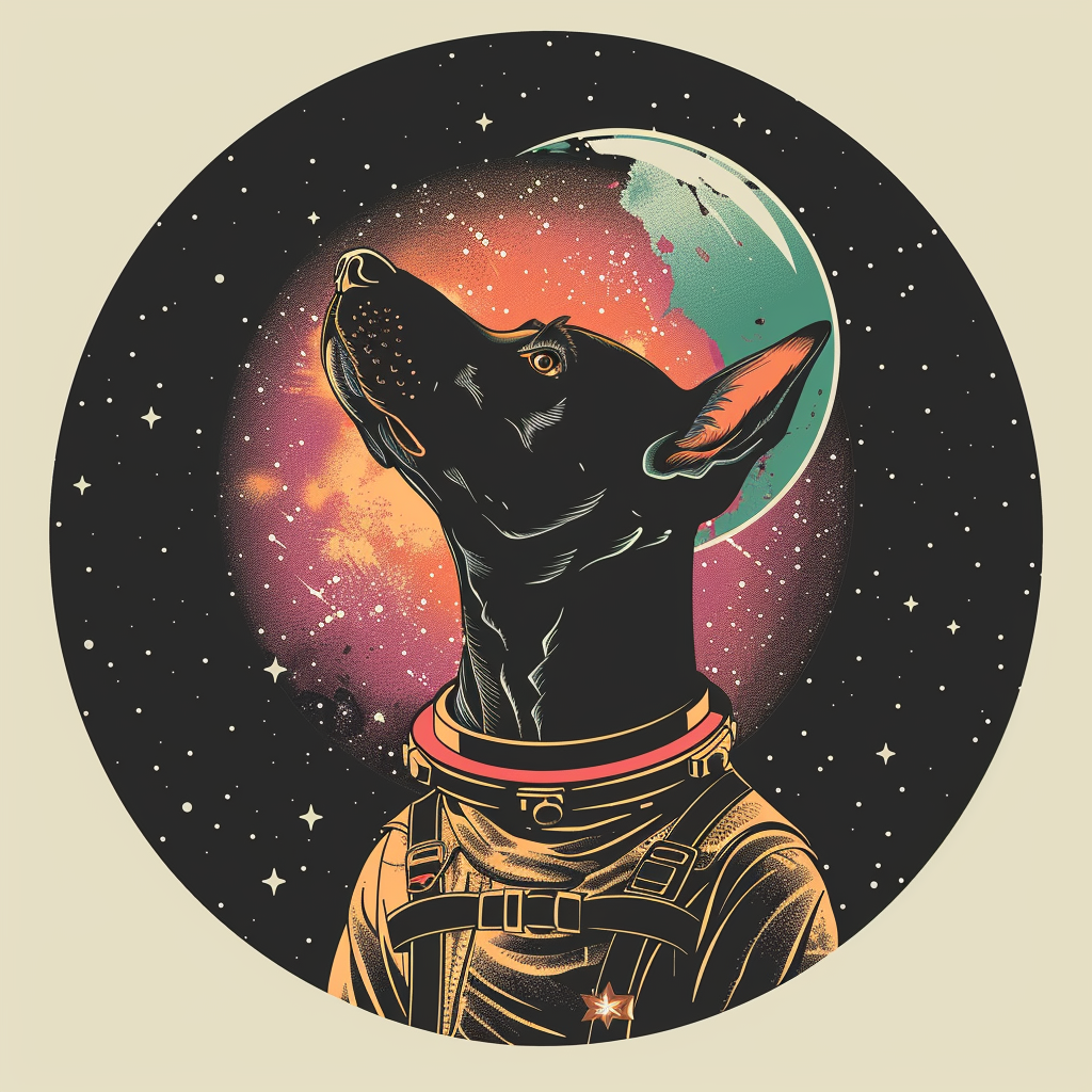 Great Dane Dog Expressive surreal Vinyl Decal Sticker for Car, Laptop, Tumbler and more # F022654