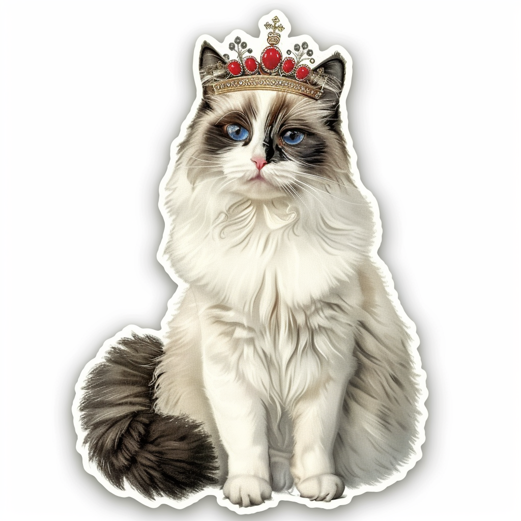 Ragdoll Cat Vinyl Decal Sticker for Car, Laptop, Tumbler and more # F010193