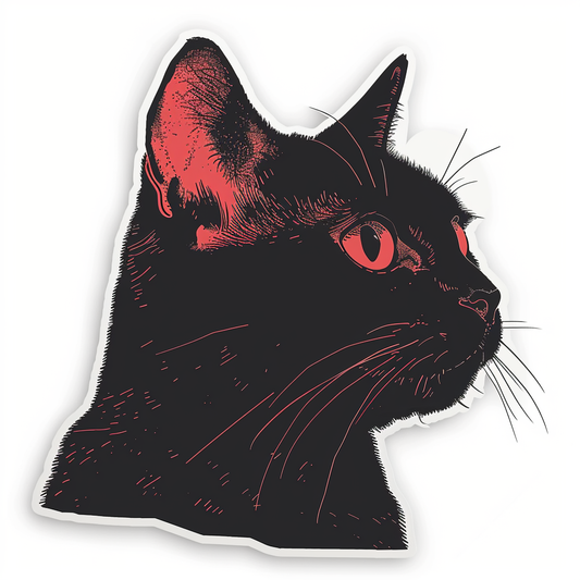 American Shorthair Cat majestic Expressive surreal Vinyl Decal Sticker for Car, Laptop, Tumbler and more # F018659