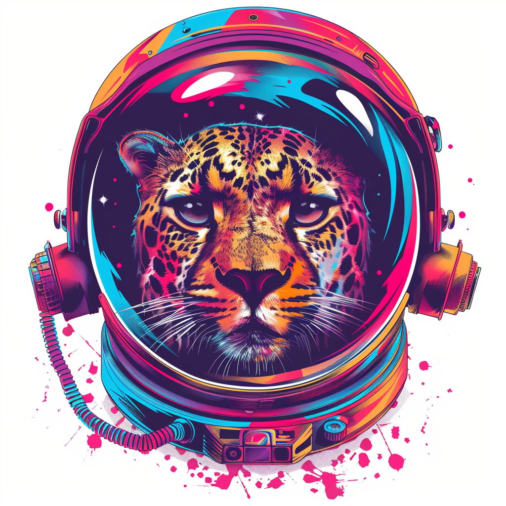 Leopard majestic Expressive surreal Vinyl Decal Sticker for Car, Laptop, Tumbler and more # F022472