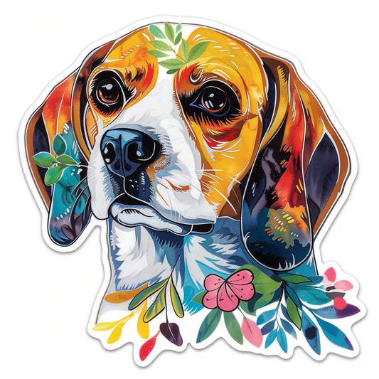 Beagle dog Vinyl Decal Sticker for Car, Laptop, Tumbler and more # F012105