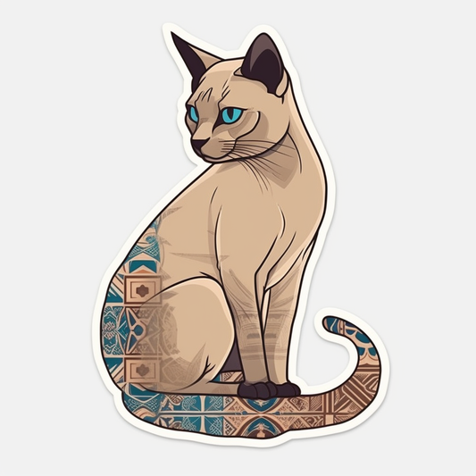 Burmese Cat Vinyl Decal Sticker for Car, Laptop, Tumbler and more # F010775