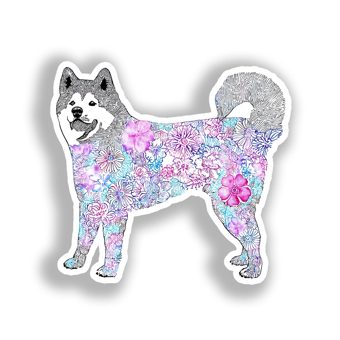 Akita Dog Vinyl Decal Sticker for Car, Laptop, Tumbler and more # A018826-4" x 4"