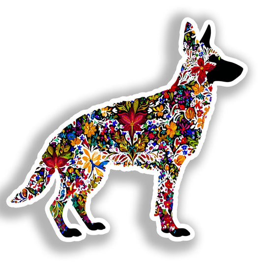 German Shepherd Dog Vinyl Decal Sticker for Car, Laptop, Tumbler and more # A019581-4" x 4"