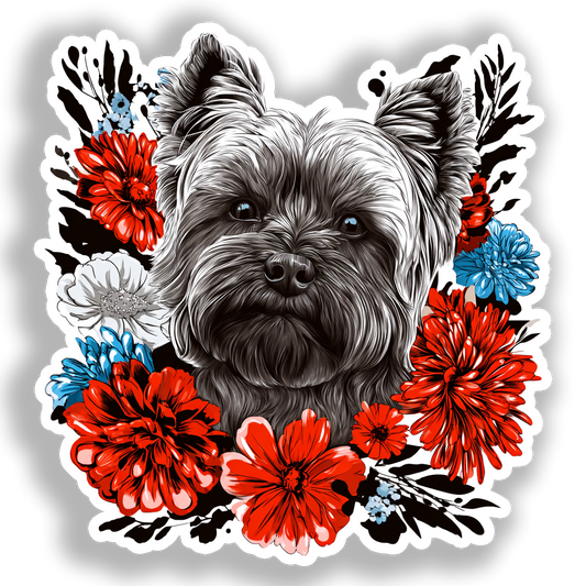 Yorkshire Terrier Dog Vinyl Decal Sticker for Car, Laptop, Tumbler and more # A017158-4" x 4"