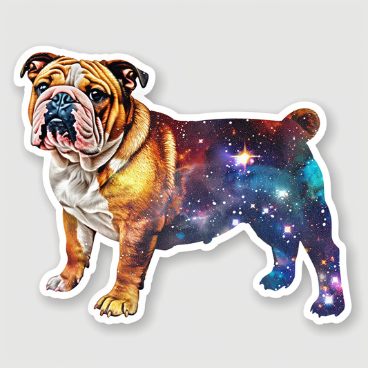 Bulldog Dog majestic Expressive surreal Vinyl Decal Sticker for Car, Laptop, Tumbler and more # F017496