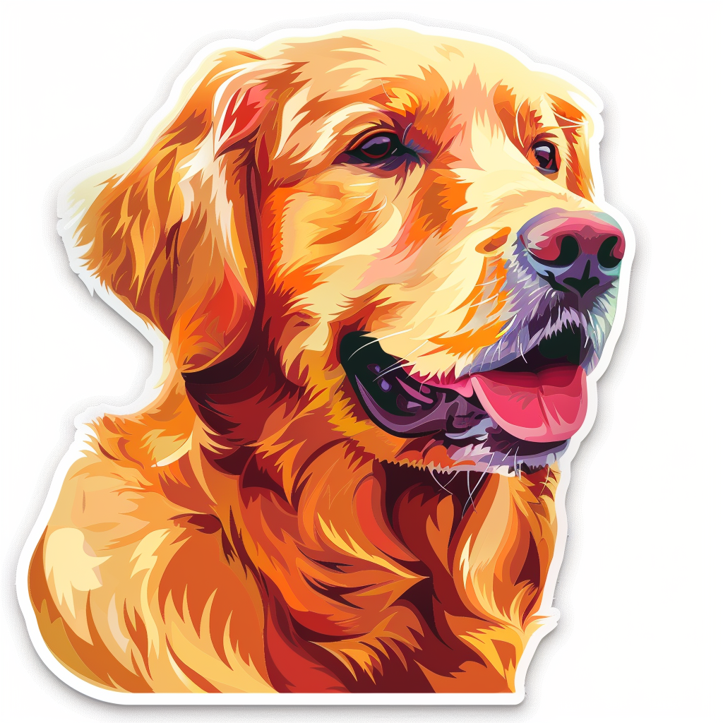 Golden Retriever Dog Vinyl Decal Sticker for Car, Laptop, Tumbler and more # F07242