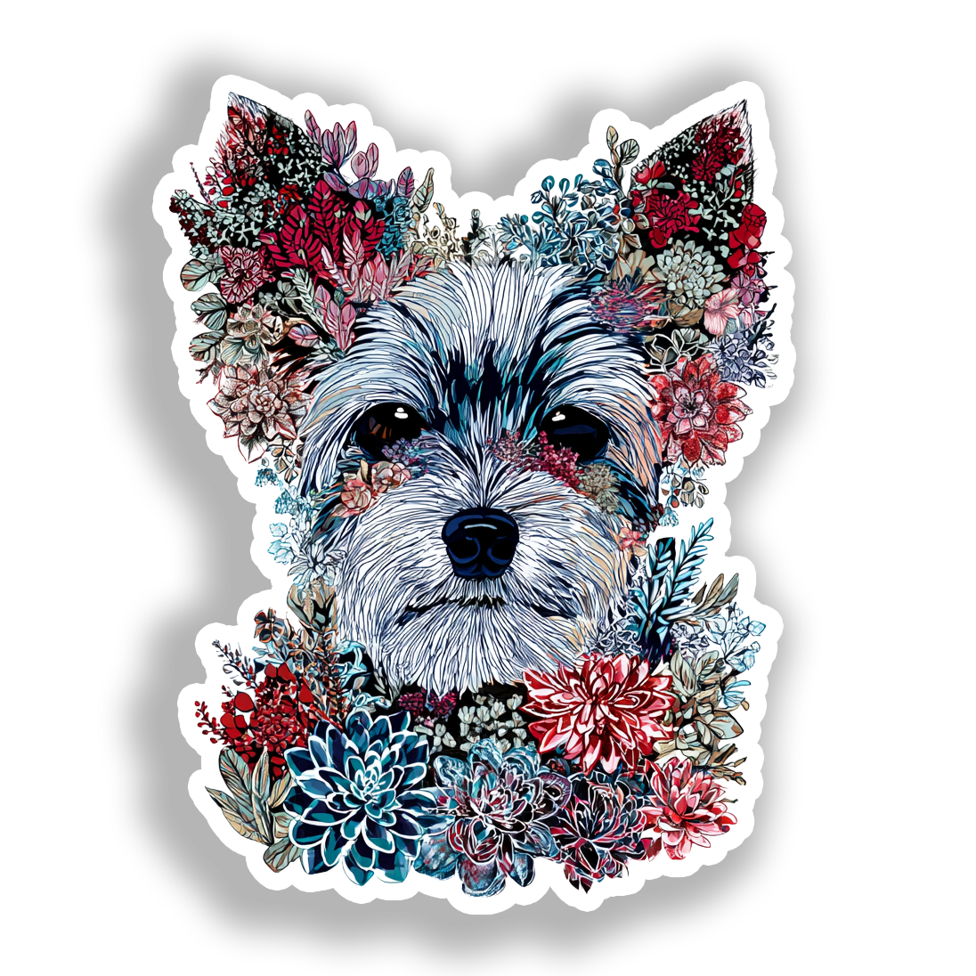 Yorkshire Terrier Dog Vinyl Decal Sticker for Car, Laptop, Tumbler and more # A017162-4" x 4"