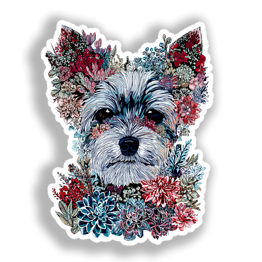 Yorkshire Terrier Dog Vinyl Decal Sticker for Car, Laptop, Tumbler and more # A017162-4" x 4"