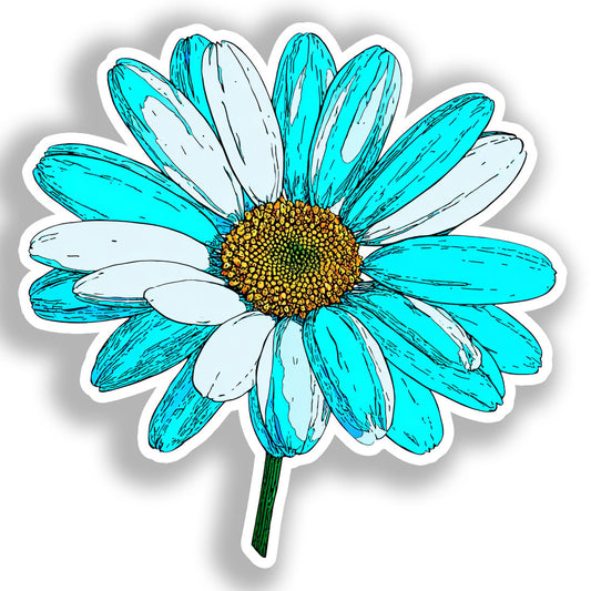 Daisy Flower Vinyl Decal Sticker for Car, Laptop, Tumbler and more # A019689-4" x 4"