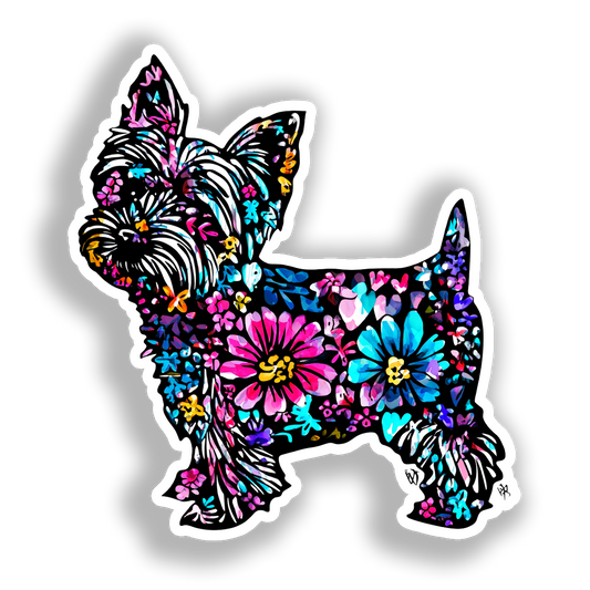 Yorkshire Terrier Dog Vinyl Decal Sticker for Car, Laptop, Tumbler and more # A017194-4" x 4"
