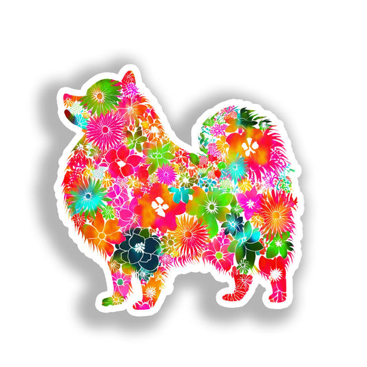 Pomeranian Dog Vinyl Decal Sticker for Car, Laptop, Tumbler and more # A017395-4" x 4"