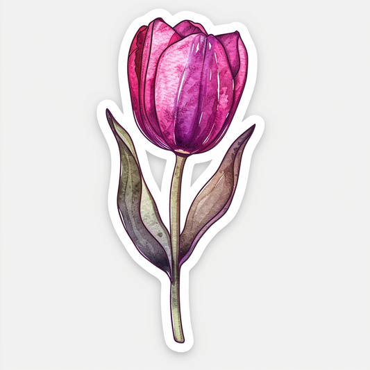 Sticker of a Tulip flower Vinyl Decal Sticker for Car, Laptop, Tumbler and more # F023419