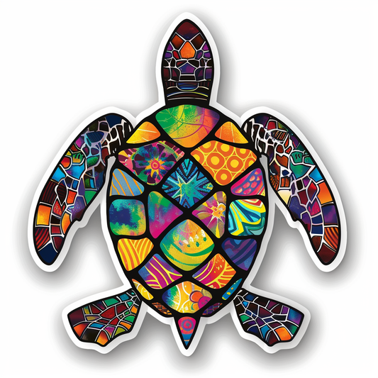 Sticker of a turtle majestic Expressive surreal Vinyl Decal Sticker for Car, Laptop, Tumbler and more # F021934