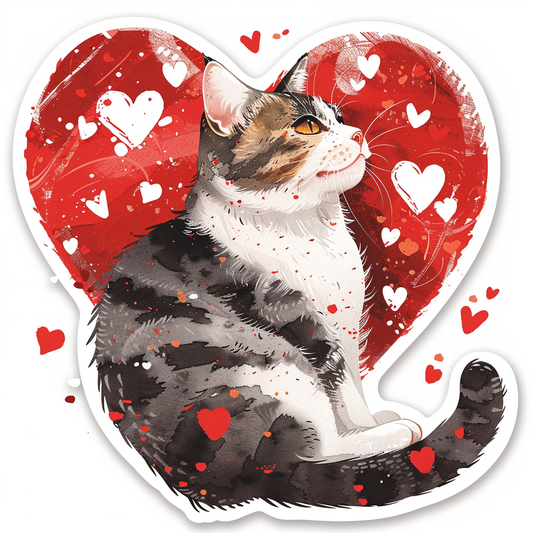 American Shorthair Cat majestic Expressive surreal Vinyl Decal Sticker for Car, Laptop, Tumbler and more # F018875