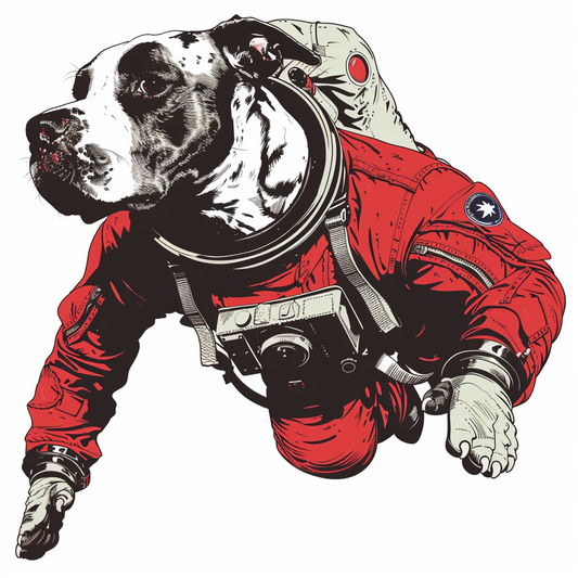 Great Dane Dog astronaut majestic Expressive surreal Vinyl Decal Sticker for Car, Laptop, Tumbler and more # F017832