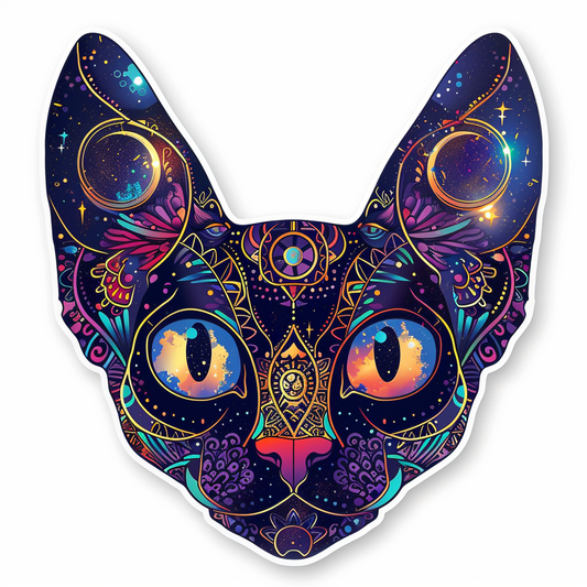 Sphynx Cat Vinyl Decal Sticker for Car, Laptop, Tumbler and more # F010007