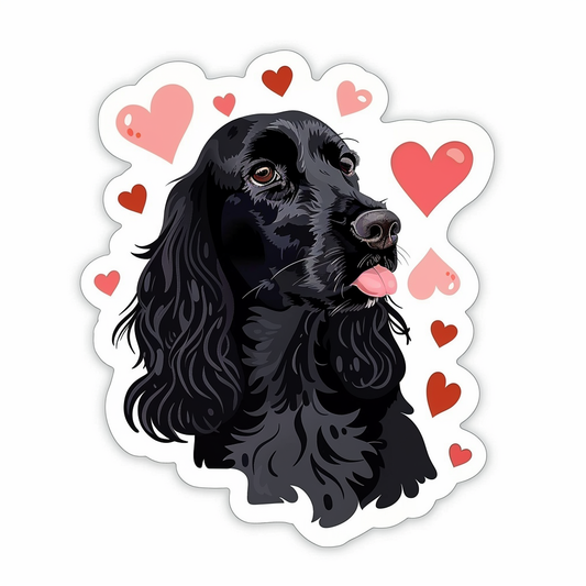 Cocker Spaniel Dog majestic Expressive surreal Vinyl Decal Sticker for Car, Laptop, Tumbler and more # F019766-4" x 4"