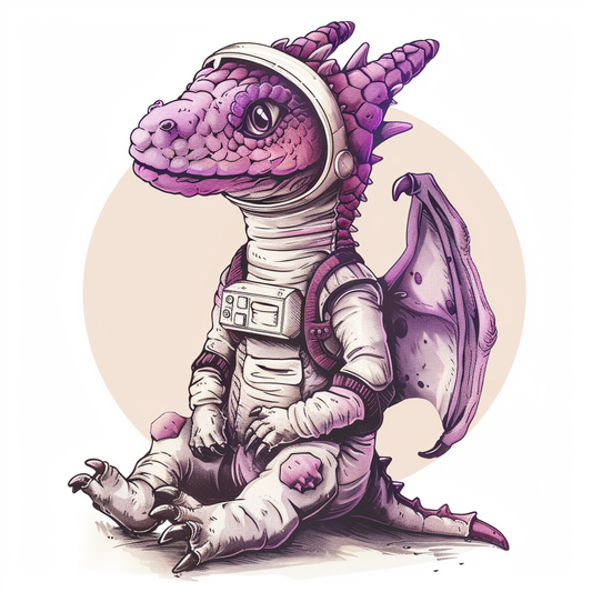 Dragon astronaut majestic Expressive surreal Vinyl Decal Sticker for Car, Laptop, Tumbler and more # F019001