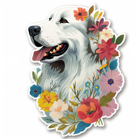 Sticker of Great Pyrenees dog  Vinyl Decal Sticker for Car, Laptop, Tumbler and more # F023579