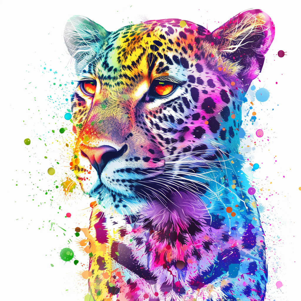 Leopard majestic Expressive surreal Vinyl Decal Sticker for Car, Laptop, Tumbler and more # F022418