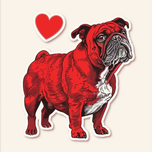 Bulldog Dog majestic Expressive surreal Vinyl Decal Sticker for Car, Laptop, Tumbler and more # F017440