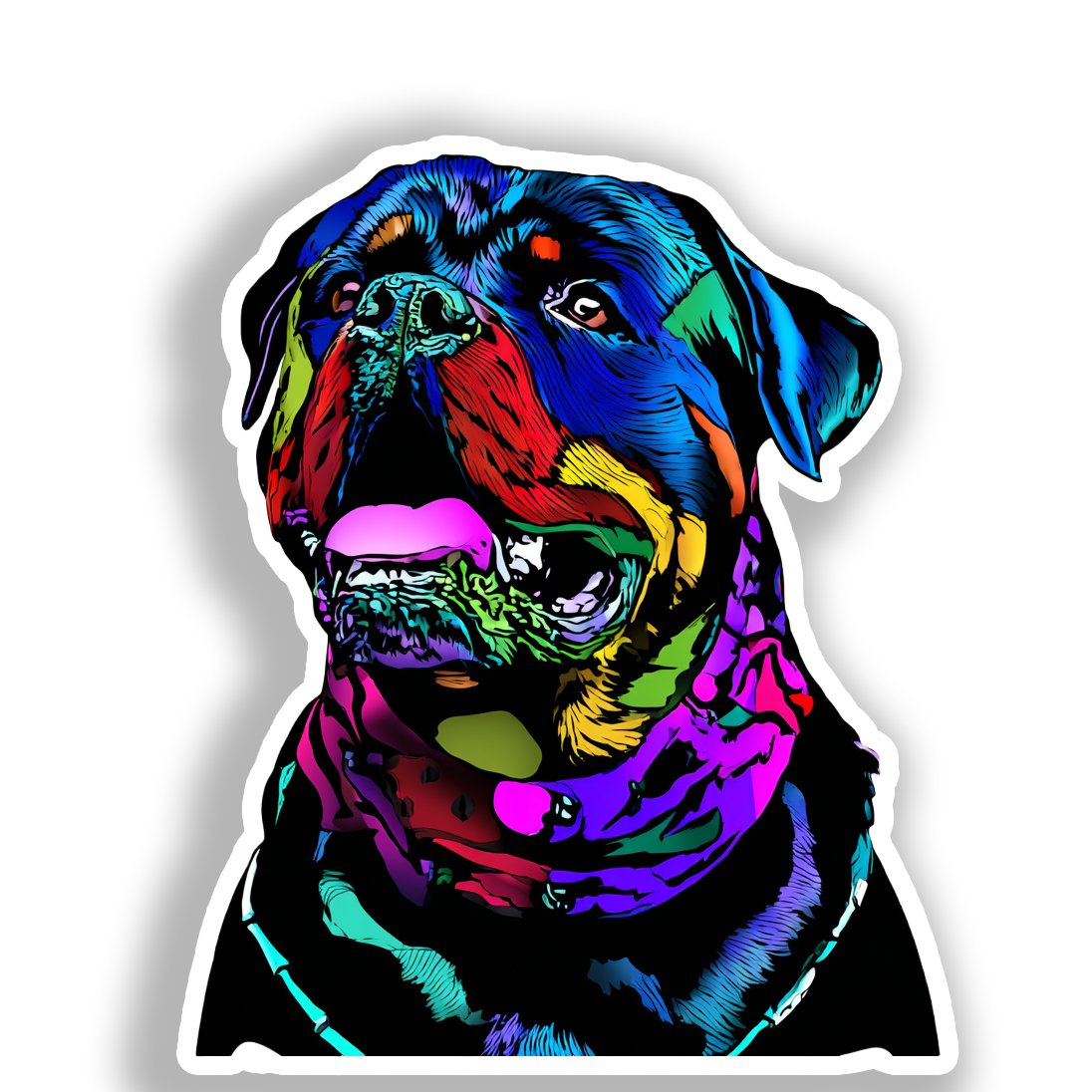 Rottweiler Dog Vinyl Decal Sticker for Car, Laptop, Tumbler and more # A018321-4" x 4"
