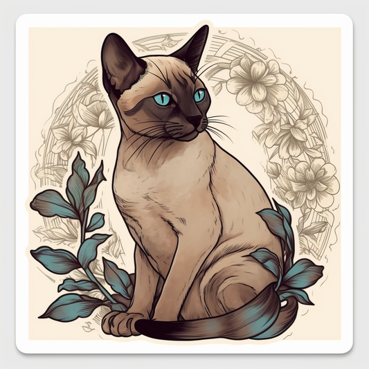 Burmese Cat Vinyl Decal Sticker for Car, Laptop, Tumbler and more # F010709