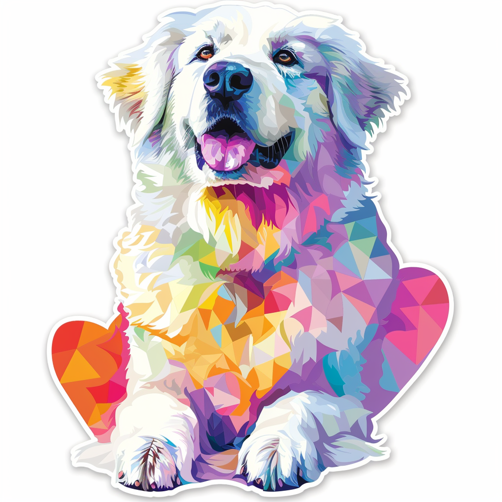 Sticker of Great Pyrenees dog  Vinyl Decal Sticker for Car, Laptop, Tumbler and more # F023672