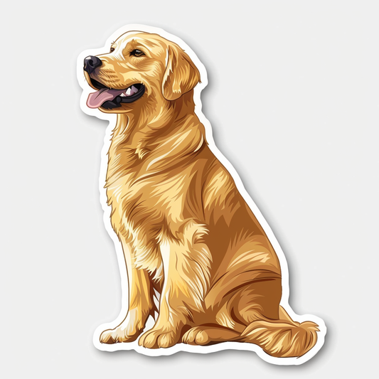 Golden Retriever Dog Vinyl Decal Sticker for Car, Laptop, Tumbler and more # F07374