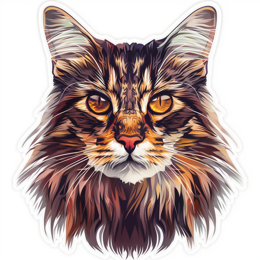 Maine Coon cat Vinyl Decal Sticker for Car, Laptop, Tumbler and more # F07980